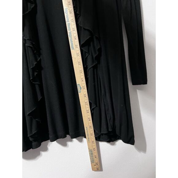 Y2K Black Goth Fairy Ruffle frilly Cardigan Large Whimsigoth Fairygrunge Soft - Picture 14 of 14